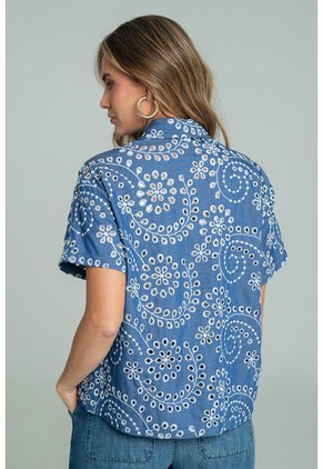 Camisa Ojalillo Azul Ragged Pf21110026