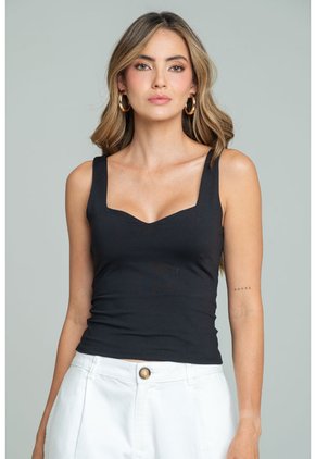 Top Phia Negro Ragged Pf13120860