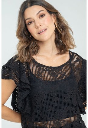 Blusa Vermont Negro Ragged Pf11112720