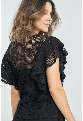 Blusa Vermont Negro Ragged Pf11112720