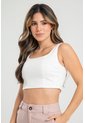 Crop Top Heffing Blanco Ragged Pf31113448 de Ragged