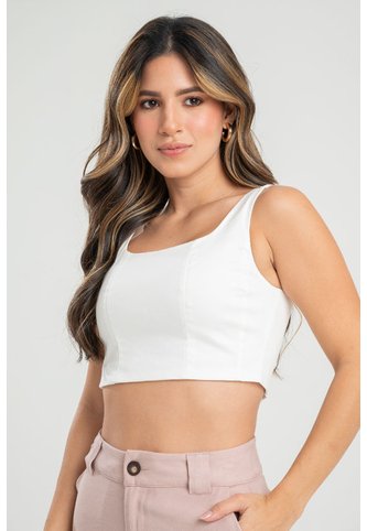 Crop Top Heffing Blanco Ragged Pf31113448 Ragged