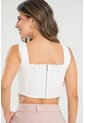 Crop Top Heffing Blanco Ragged Pf31113448 de Ragged
