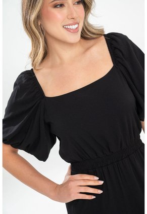 Vestido Corto Hartoon Negro Ragged Pf31511473