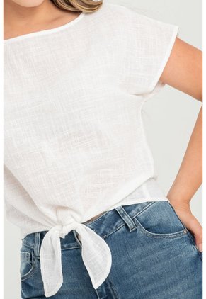 Blusa Hoiselle Blanco Ragged Pf31113503