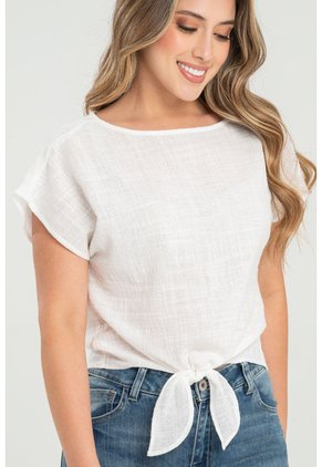 Blusa Hoiselle Blanco Ragged Pf31113503
