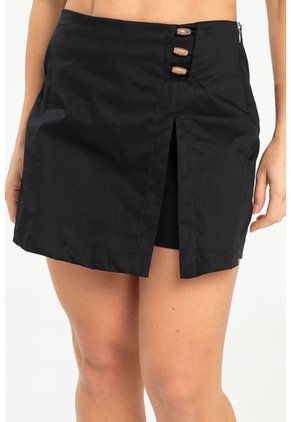 Falda Short Moscon Negro Ragged Pf31320350