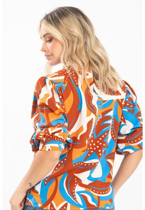 Blusa Mendoza Café Ragged Pf31113460