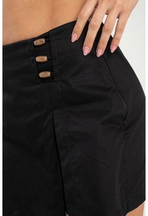 Falda Short Moscon Negro Ragged Pf31320350