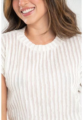 Blusa Tejida Opaly Blanco Ragged Pf31113521