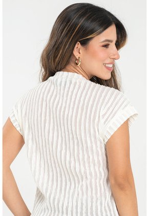 Blusa Tejida Opaly Blanco Ragged Pf31113521