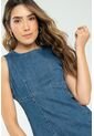 Vestido Midi Azul Ragged Pf21510017 de Ragged