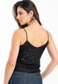 Top Tiras Lentejuela Negro Ragged Pf12120366 de Ragged