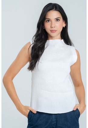 Blusa Dafne Blanco Ragged Pf12110861