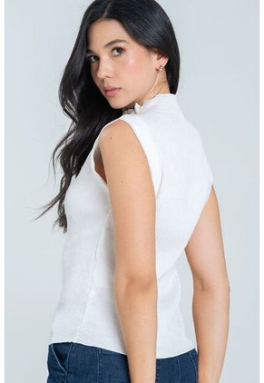 Blusa Dafne Blanco Ragged Pf12110861