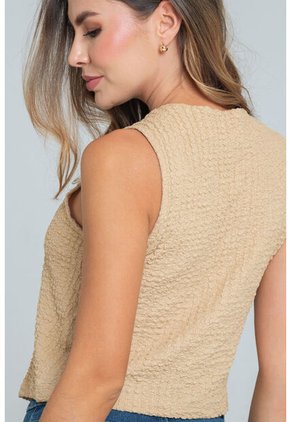 Chaleco Soul Beige Ragged Pf11150053