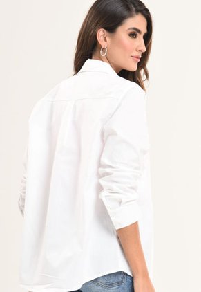 Camisa Boyfriend Blanco Ragged Pf11112534