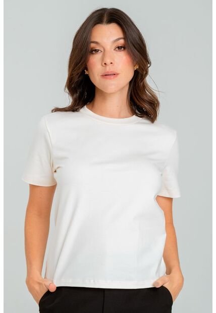 Camiseta Basica Manga Corta Blanco Ragged Pf21120105