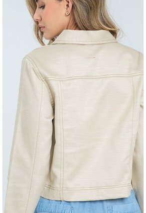 Chaqueta Pespuntes Beige Ragged Pf21130021