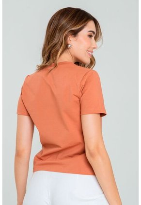 Camiseta Basica Manga Corta Rosa Ragged Pf21120105