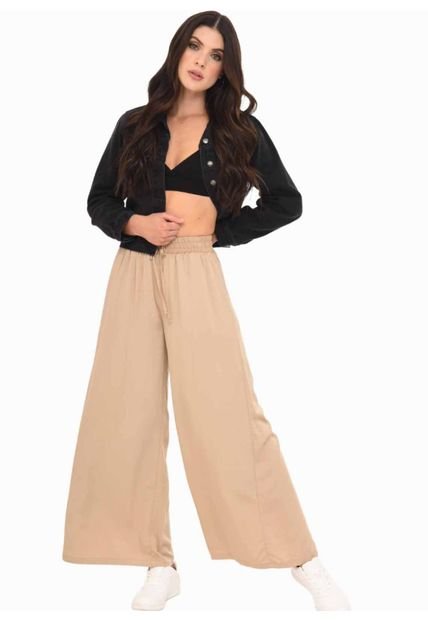 Pantalon Palazzo Beige Ragged Pf12310327
