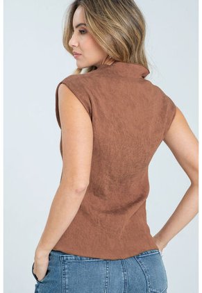 Blusa Dafne Café Ragged Pf12110861