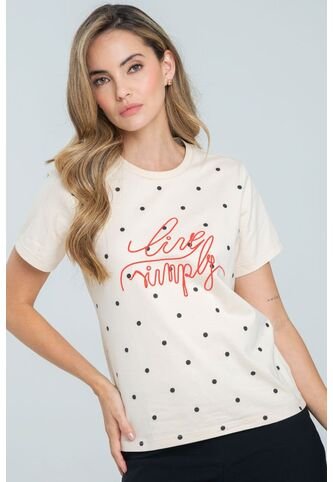 Camiseta Simply Beige Ragged Pf21120115 Ragged