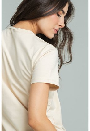 Camiseta Palms Beige Ragged Pf21120148