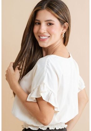 Blusa Nascar Blanco Ragged Pf31113558