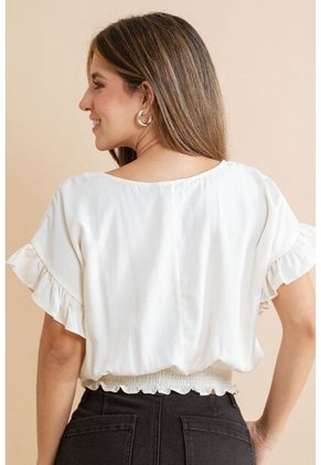 Blusa Nascar Blanco Ragged Pf31113558