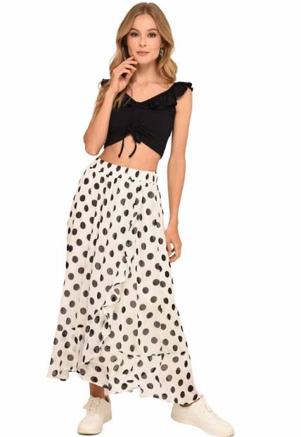 Falda Porcelana Blanco Ragged Pf12320156