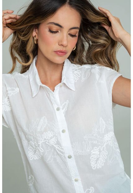 Blusa Renin Blanco Ragged Pf11113194