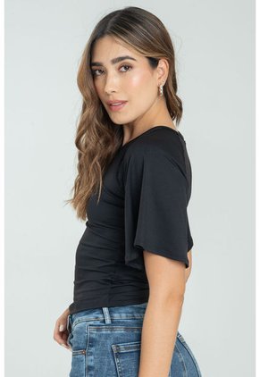 Top Spritely Negro Ragged Pf13120761