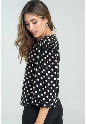 Blusa Swany Negro Ragged Pf12110812