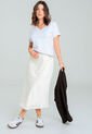 Falda Midi Satin Blanco Ragged Pf12320183 de Ragged