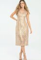 Vestido Gold Encaje Beige Ragged Pf12510418 de Ragged