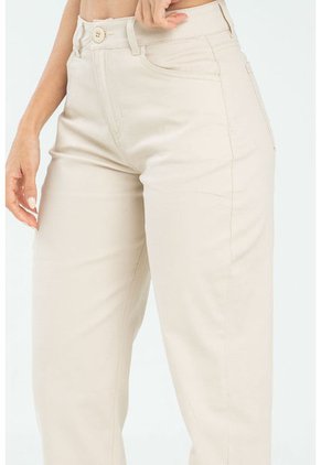 Pantalon Mom Cinco Bolsillos Beige Ragged Pf17310011