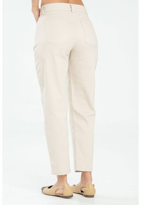 Pantalon Mom Cinco Bolsillos Beige Ragged Pf17310011