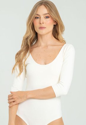 Body Malai 3/4 Blanco Ragged Pf13100045