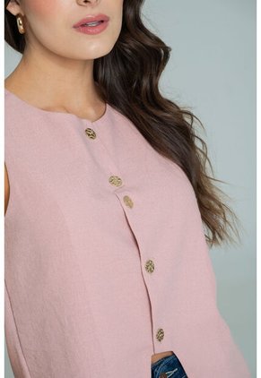 Blusa Maleno Rosa Ragged Pf11113074