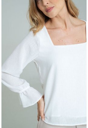 Blusa Clara Blanco Ragged Pf11113085