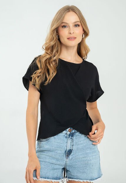 Blusa Hayard Negro Ragged Pf11112954