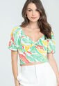 Blusa Tropical Blanco Ragged Pf11112699 de Ragged