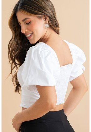 Crop Top Mirzam Blanco Ragged Pf31113528