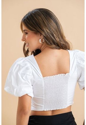 Crop Top Mirzam Blanco Ragged Pf31113528
