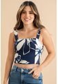 Crop Top Thailly Azul Ragged Pf31113560 de Ragged