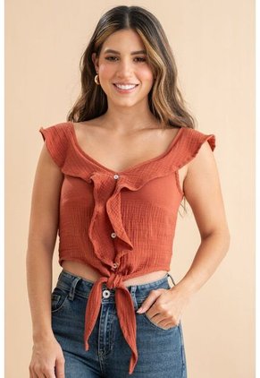 Blusa Travis Rojo Ragged Pf31113593