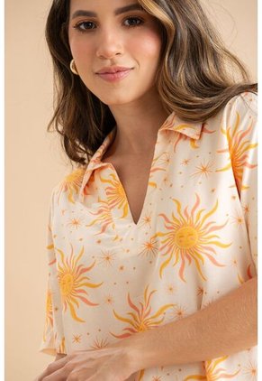 Blusa Sun Amarillo Ragged Pf31113589