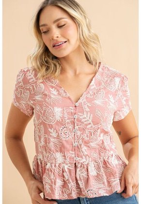 Blusa Madrid Rosa Ragged Pf31113592
