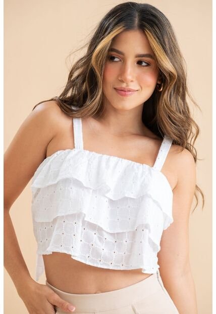 Blusa Macarena Blanco Ragged Pf31113601